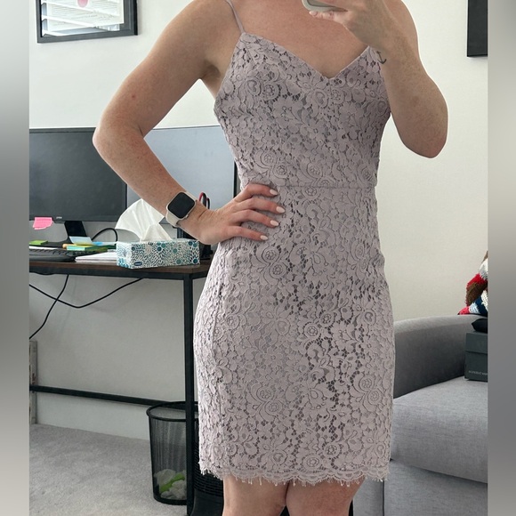 Lavender Lace Dress (fits size 6-7) - Picture 3 of 4